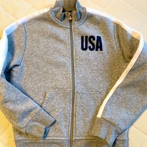 Grey Polo zip up fleece